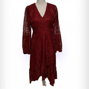 womens long red dress Elegant Red Slinky Slip Dress